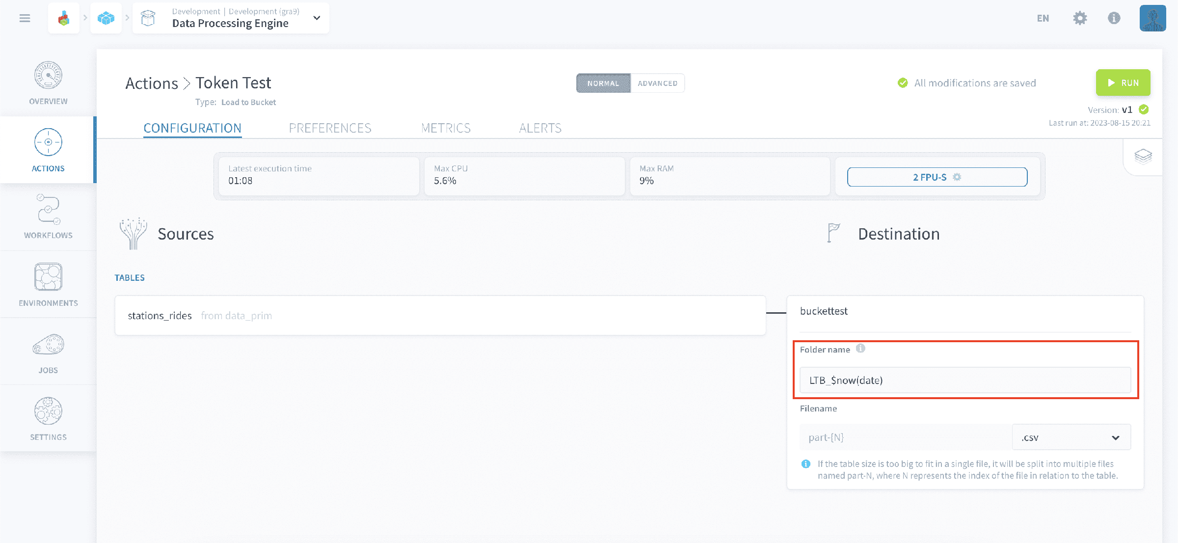 Use the $now token — DIF tut