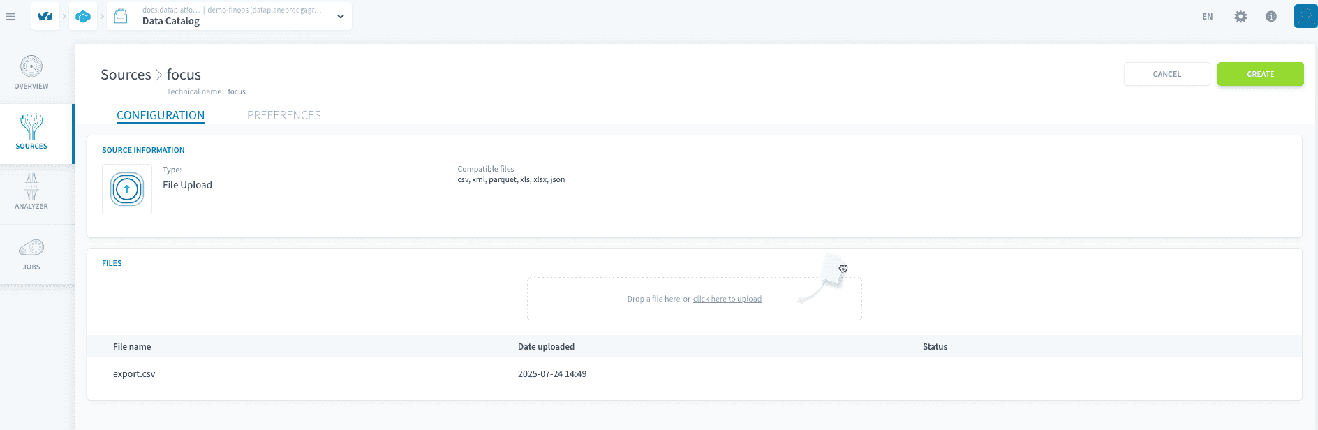 2.1. データソースを作成する — Datacatalog (2)