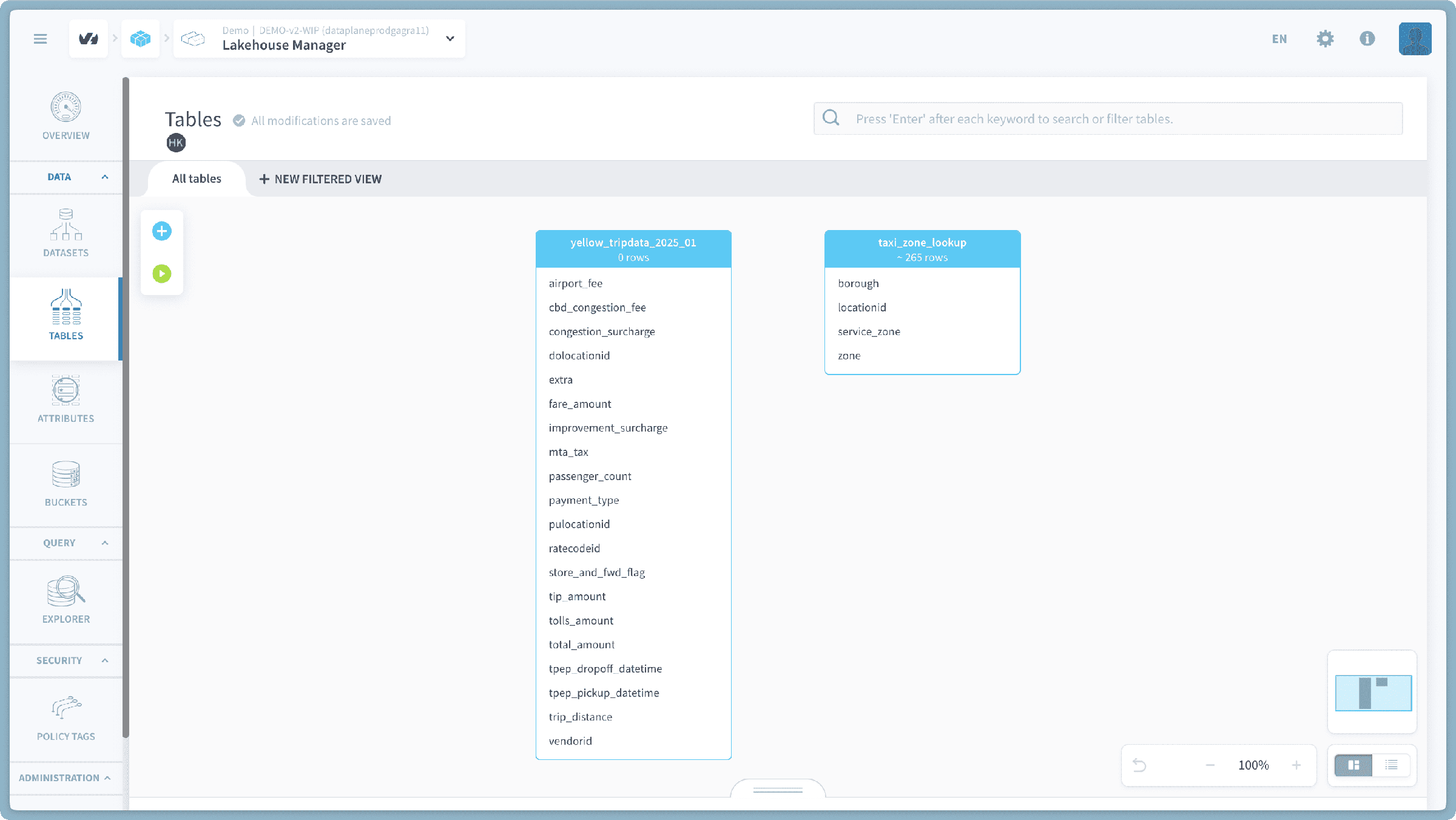 Step 2: Create Tables in Lakehouse Manager — Nyc taxi step (4)