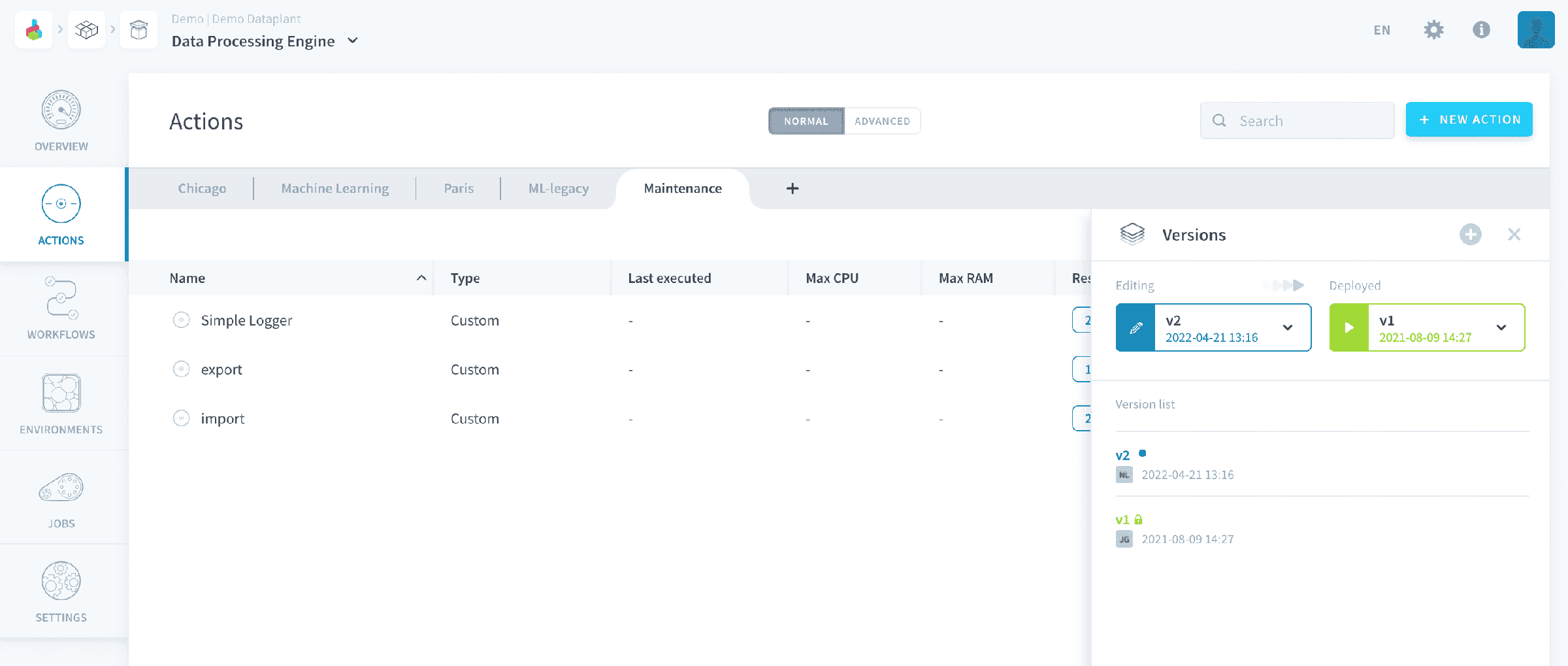 Use the Platform version control system — Versioning fp3