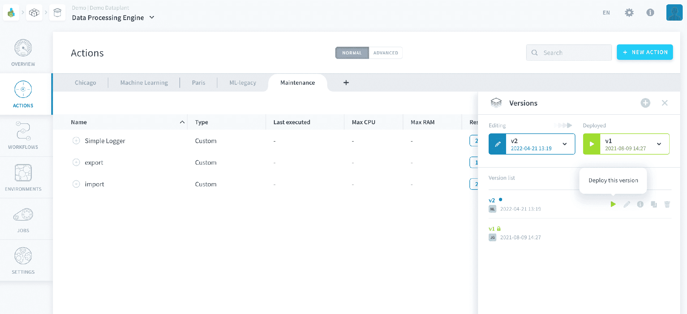 Use the Platform version control system — Versioning fp4