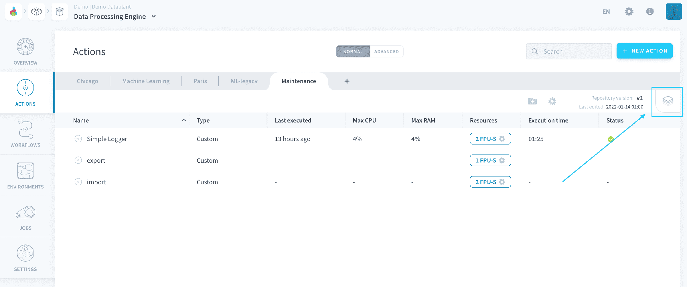 Concepts overview — Versioning panel