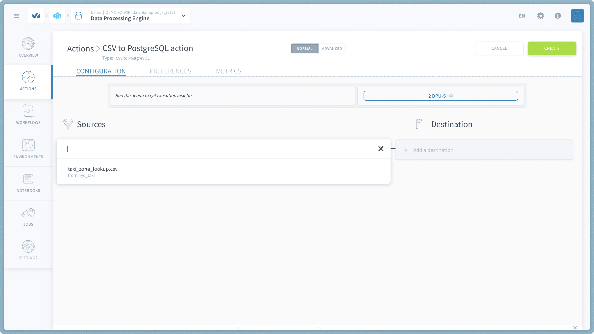 転送するCSVファイルの選択 — Csv to postgresql