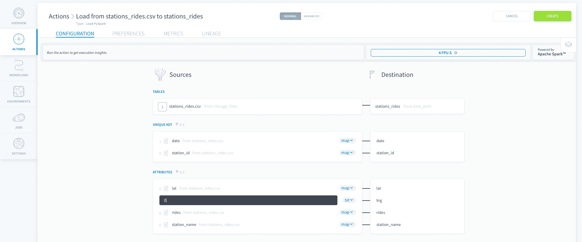 Map attributes — Load pyspark attribute txt