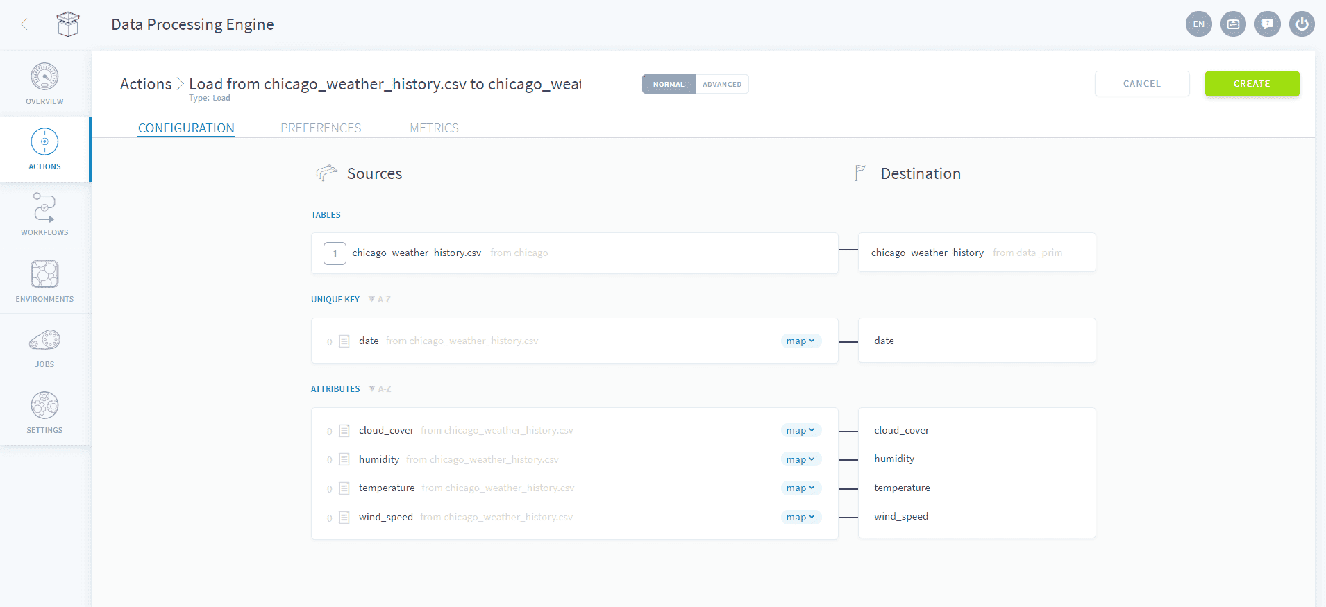 Map attributes — Load blueprint rules
