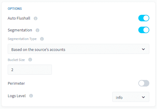 Configuration — Based on the sources accounts
