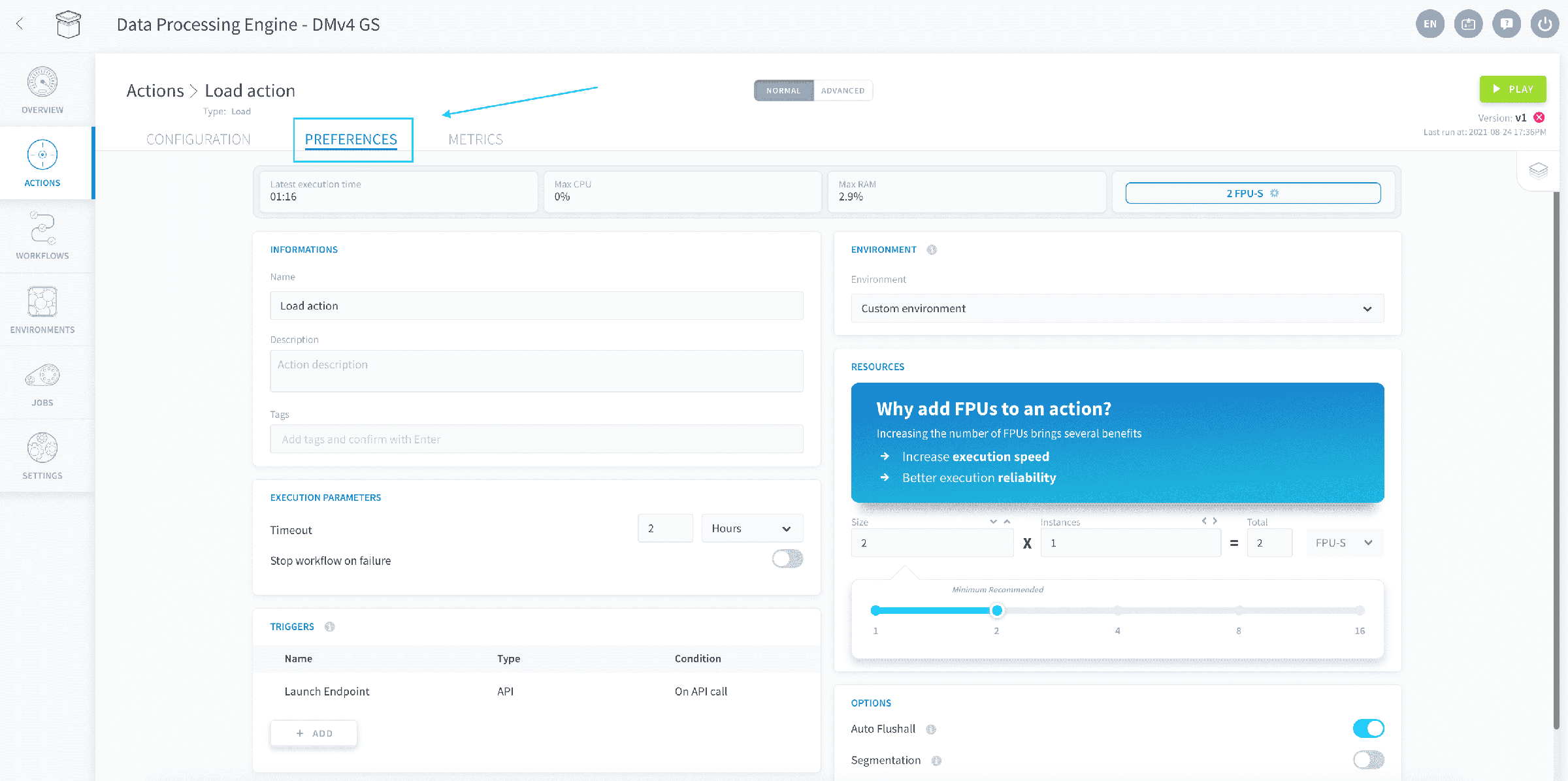 Scale your jobs horizontally — Preferences