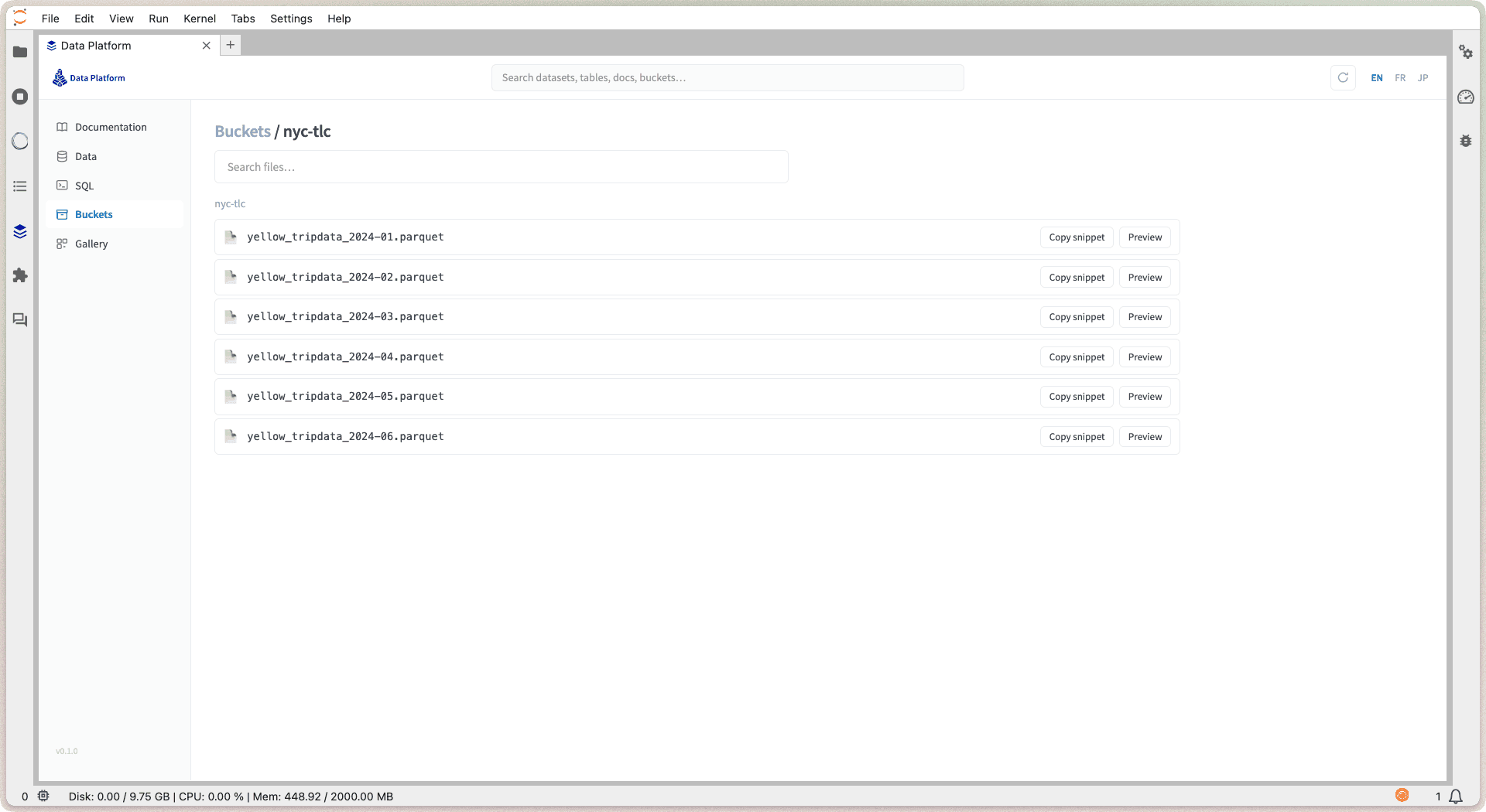Buckets: explore your files — Dpx buckets