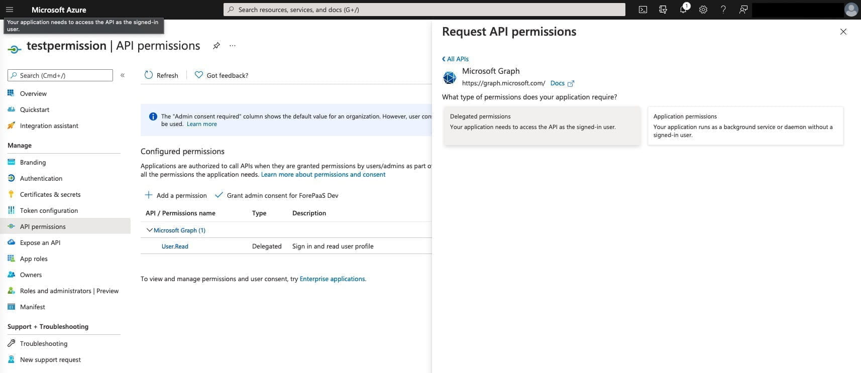 App registration