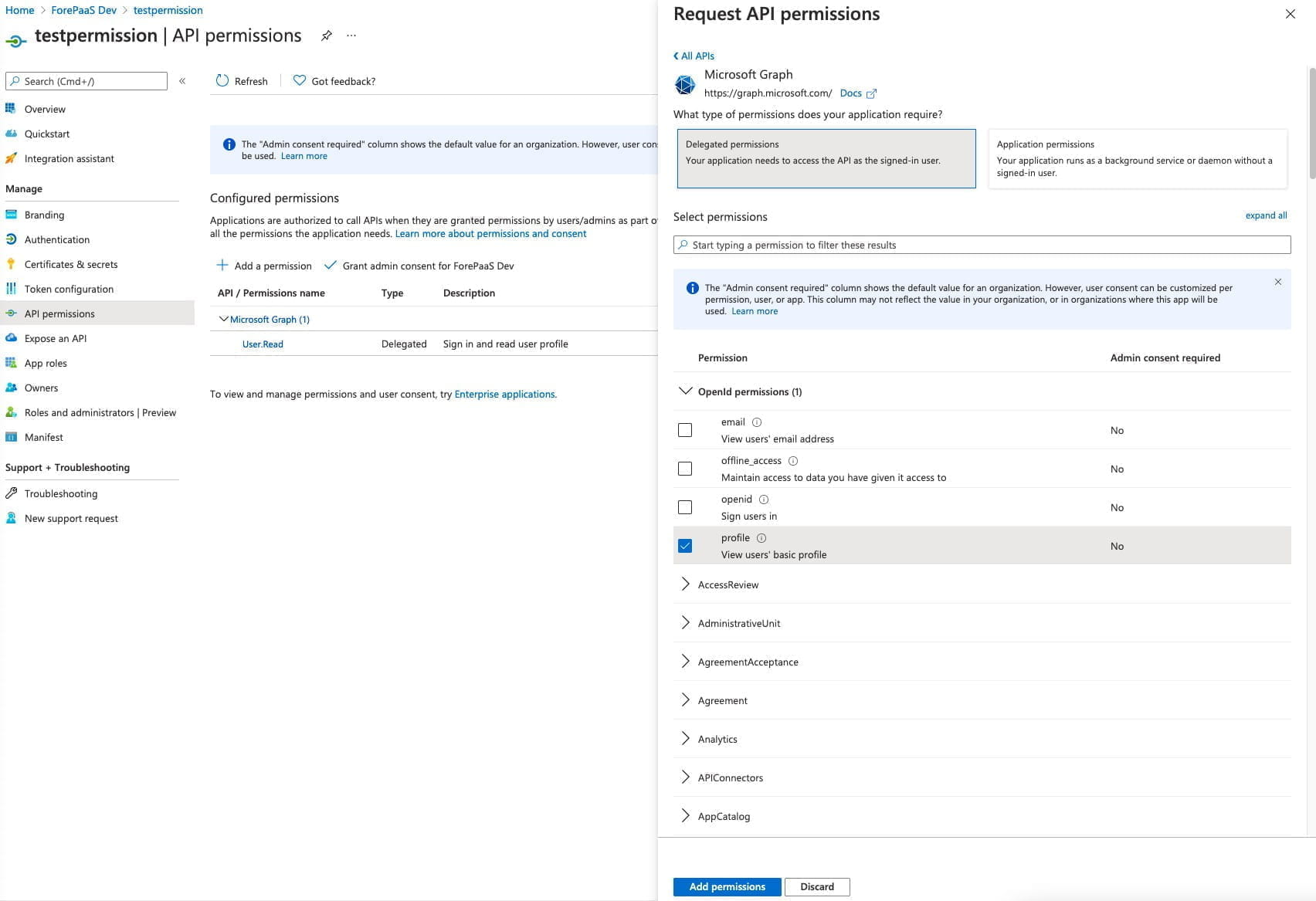 App registration