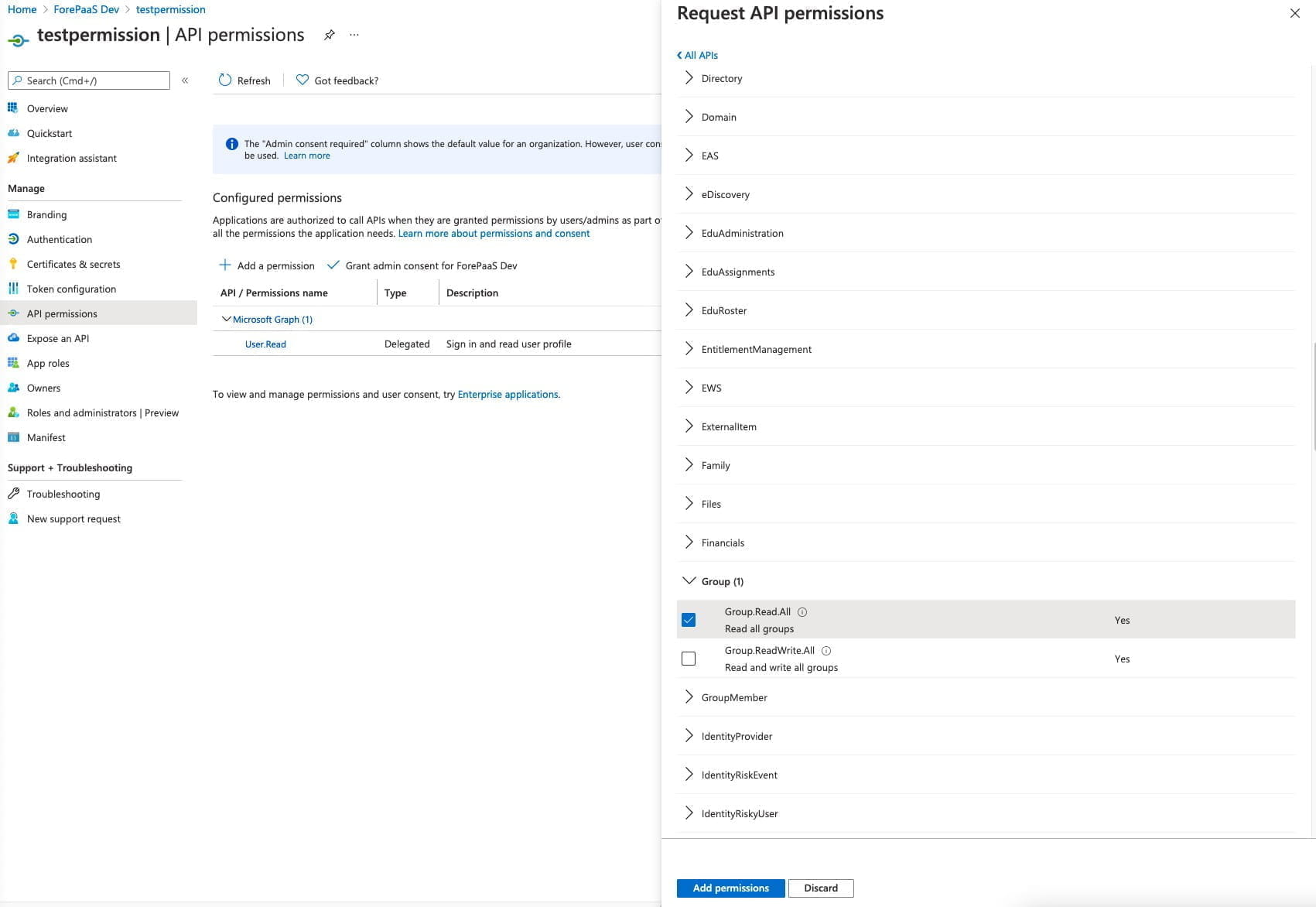 App registration