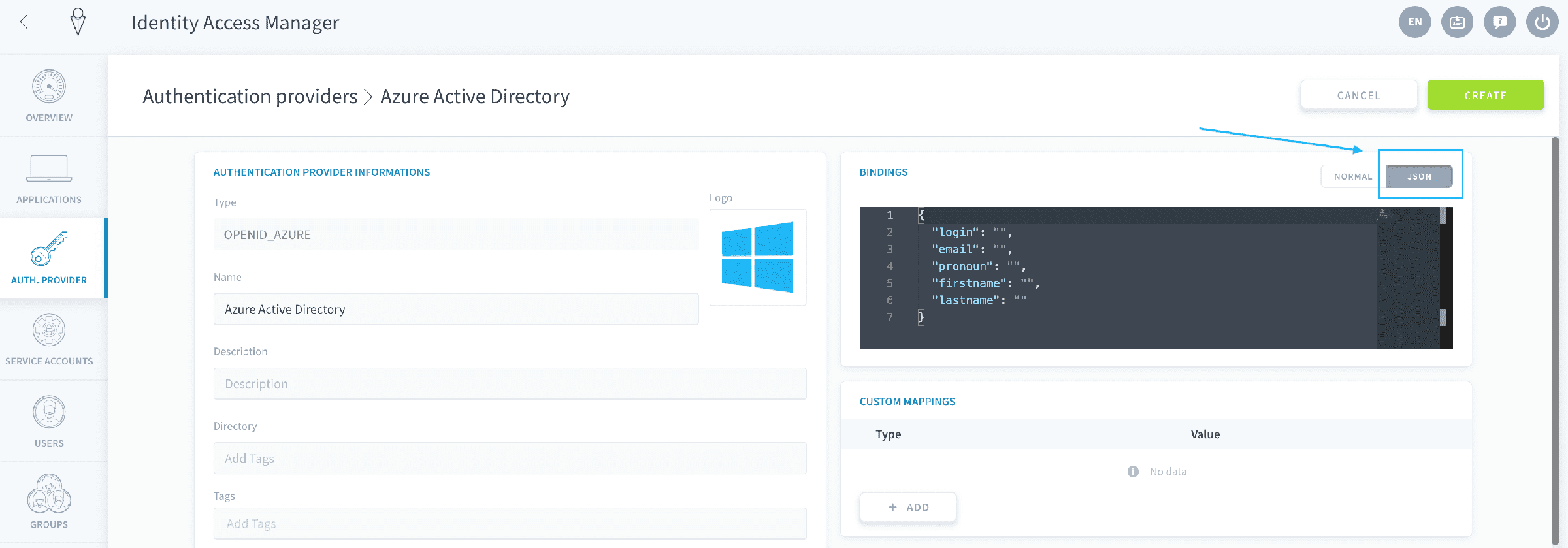 Bindings — Azure bindings2
