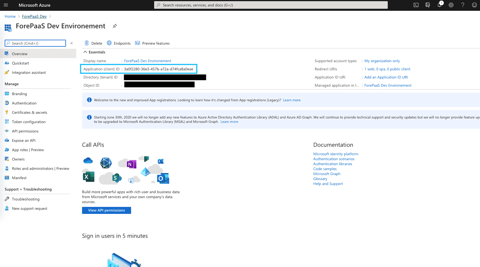 App registration