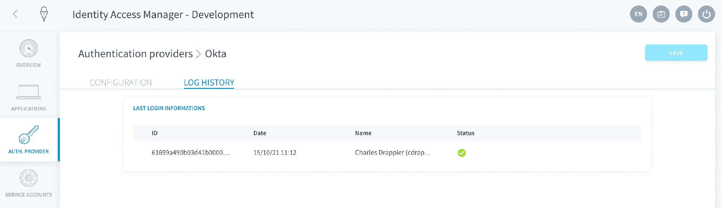 Fill in the bindings rules — Okta logs
