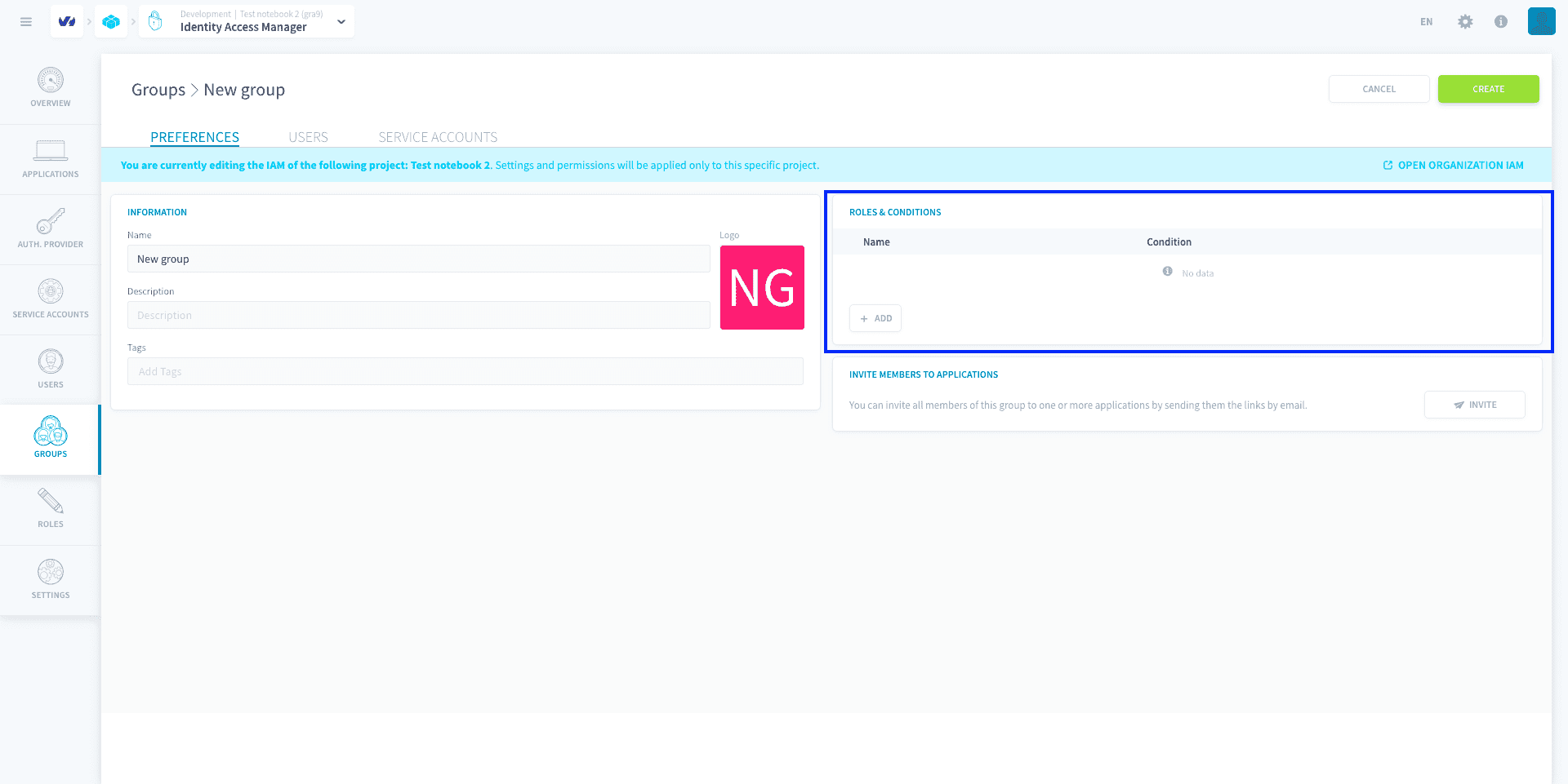 roles to group