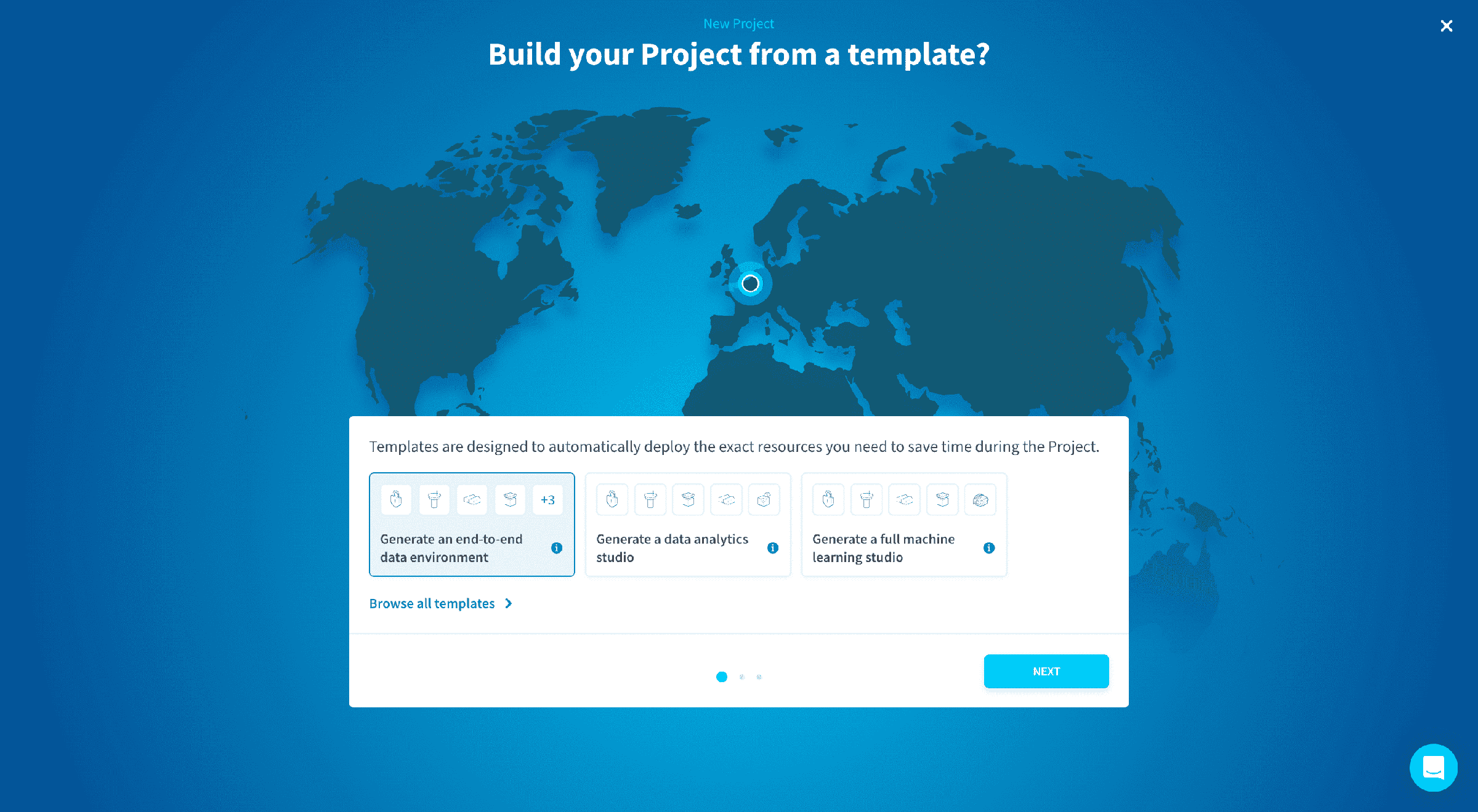 Project template choice