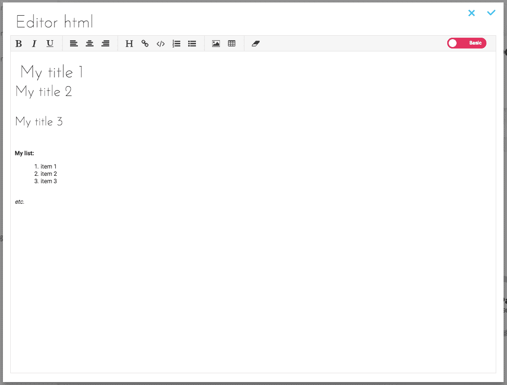 Exemple Panel